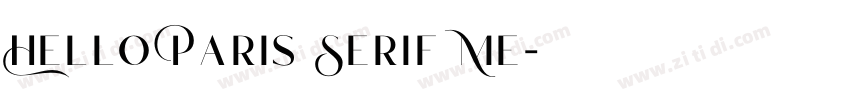 Hello Paris Serif Me字体转换